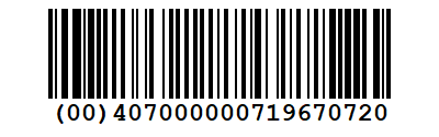SSCC18 barcode